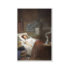 Squelette fantomatique essayant d'étrangler un enfant malade | Richard Tennant Cooper | XXe siècle