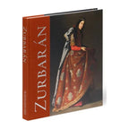 Red front cover featuring a standing female saint — Zurbarán.