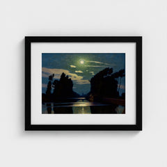 Moonrise over a Canal | Charles Guilloux | 1890