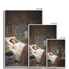 Squelette fantomatique essayant d'étrangler un enfant malade | Richard Tennant Cooper | XXe siècle