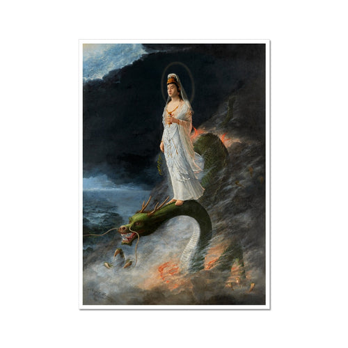 Guanyin chevauchant le dragon | Harada Naojiro | 1890
