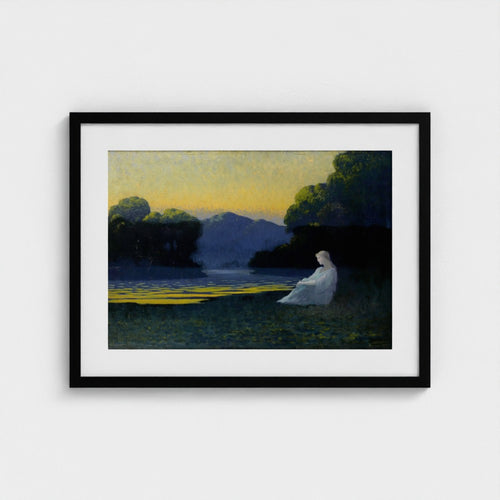 In the Evening’s Tranquility – 24 x 18 inch black mounted landscape frame, head-on Prodigi view