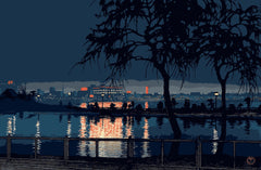 Étang Shinobazu la nuit | Kawase Hasui | 1932