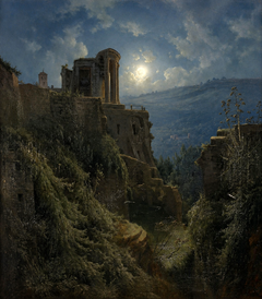 Italian Ruin in Moonlight | Joseph Magnus Stäck | 1850