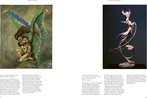 Interior spread with two winged fantasy creatures — The Art of Fantasy: A Visual Sourcebook of All That Is Unreal.