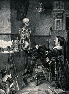 Jester Contemplates a Skeleton | Paul Stade | 1884
