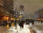 Porte St. Martin under Snow | Edouard Cortes | 20th Century