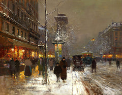 Porte St. Martin under Snow | Edouard Cortes | 20th Century