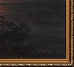 Mount Vesuvius Erupting At Night The Bay Of Naples | Italian School | 19th Century