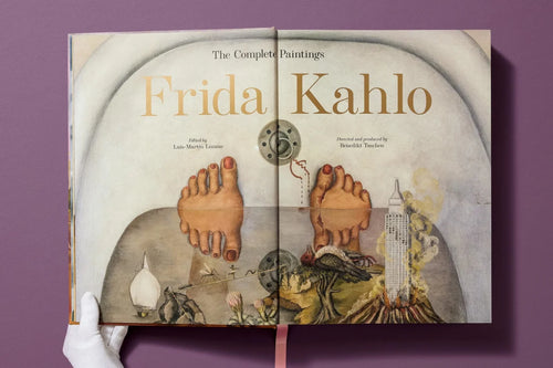 Rear cover with a painted figure and decorative Frida Kahlo lettering — Frida Kahlo.