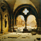 Monastery Ruins in Winter | Karl Georg Adolph Hasenpflug | 1851