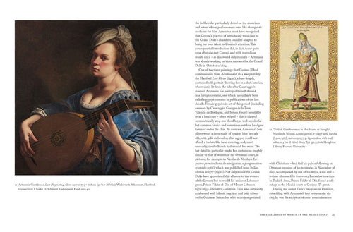 Interior spread with a woman playing a lute and a figure study — Artemisia Gentileschi.