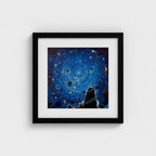 Starry Sky – black mounted square frame, head-on Prodigi view
