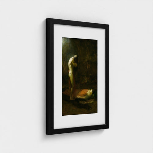 The Mourning Brave – black mounted frame, angled Prodigi view