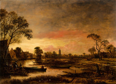 River Landscape | Aert van der Neer | 1650