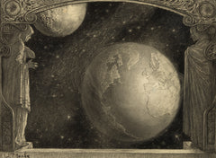 The Earth, Milky Way and Moon | Władysław T. Benda | 1918