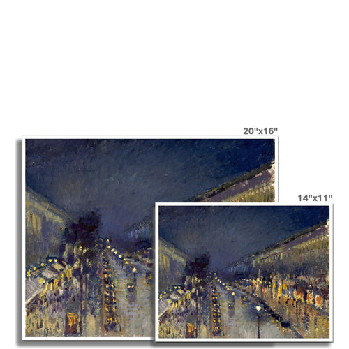 Le boulevard Montmartre la nuit | Camille Pissarro | 1897