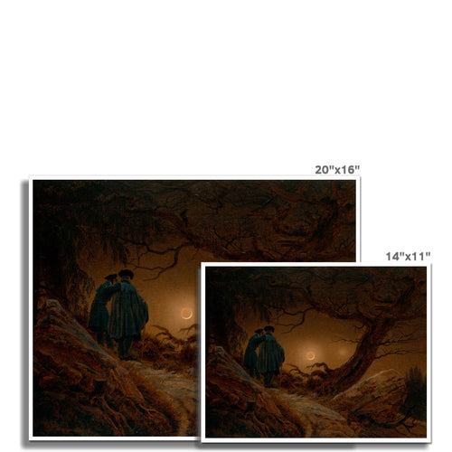 Deux hommes contemplant la lune | Caspar David Friedrich | 1820