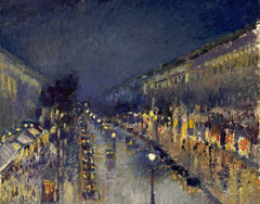 Le boulevard Montmartre la nuit | Camille Pissarro | 1897