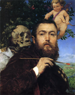 Selbstporträt mit Liebe und Tod | Hans Thoma | 1875