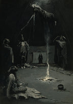 Indian Fire God (The Going of the Medicine Horse) | Frederic Remington | 1899