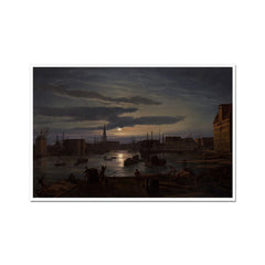 Copenhagen Harbor by Moonlight | Johan Christian Dahl | 1846