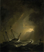 Dutch Ship Storm Art Print