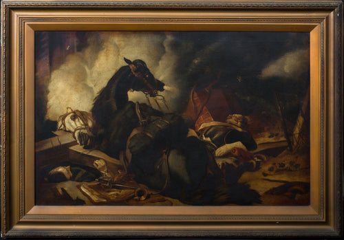Bataille de chevaux de la guerre napoléonienne Sir | Edwin Henry Landseer | 1870