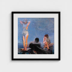 The Blue Hour – 20 x 20 inch black mounted square frame, head-on Prodigi view