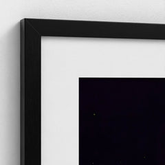 Night and Her Daughter Sleep – black mounted frame, close-up Prodigi view