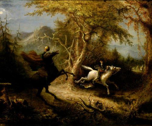 The Headless Horseman Pursuing Ichabod Crane | John Quidor | 1858