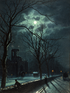Kirkstall Abbey by Moonlight | Walter Linsley Meegan | 19th Century