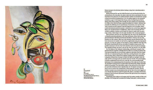 Interior spread featuring a distorted, multicoloured face — Surrealism of Angst: Emmy Bridgwater.