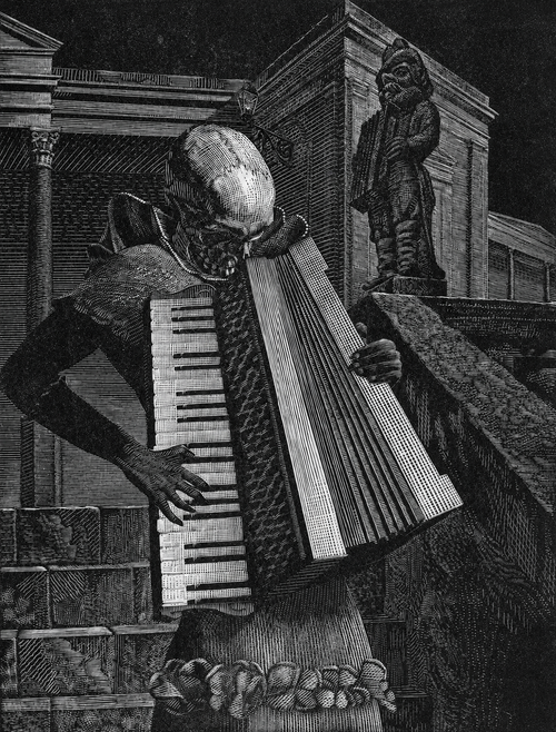 Man With Accordion | Victor Delhez | 1949