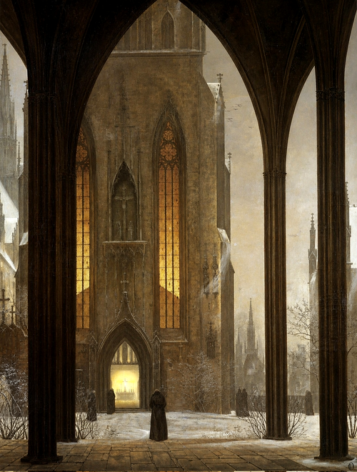 Cathedral in Winter | Ernst Ferdinand Oehme | 1821