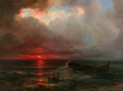Sunset on a Coastline | Théodore Gudin | 19th Century