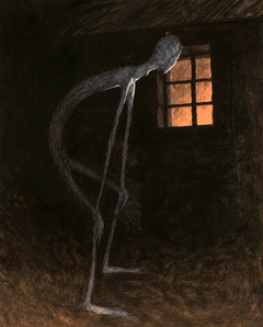 Death Looking Into the Window of One Dying | Jaroslav Panuška | 1900