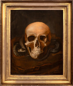 Vanitas Still Life of a Skull & Snake | Follower of Pieter Claesz | 17th Century