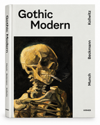 Front cover with a skull resting above a skeletal figure — Gothic Modern: Munch. Beckmann. Kollwitz.