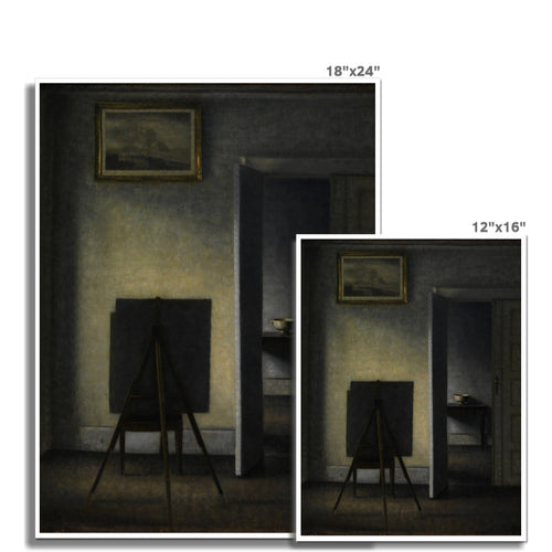 Interior with the Artist's Easel | Vilhelm Hammershøi | 1910