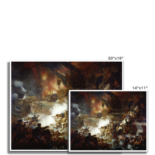 The Destruction of 'L'Orient' at the Battle of the Nile | Mather Brown | 1825