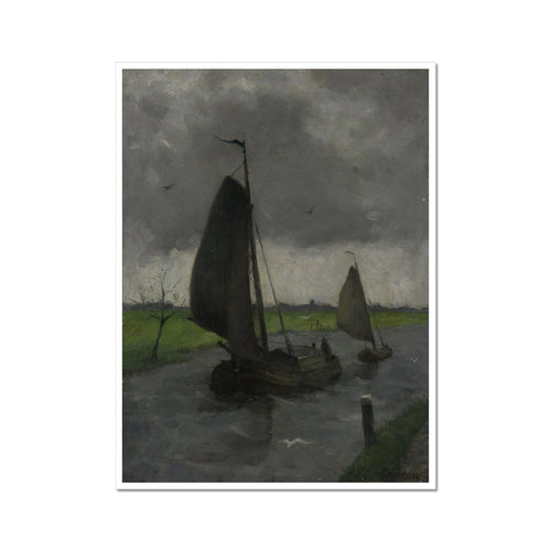 Watercourse with Sail Barges | Eduard Karsen | 1890
