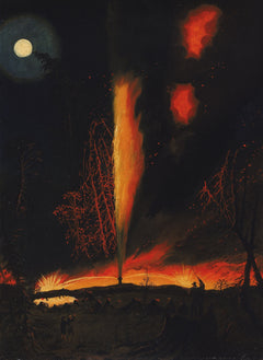 Burning Oil Well at Night | James Hamilton  | 1861