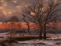 Danish Winter Landscape with Dolmen | Johan Christian Dahl | 1838