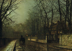 A Wet Moon, Putney Road | John Atkinson Grimshaw | 1886
