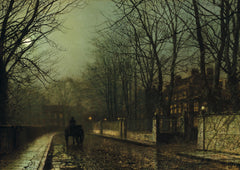A Wet Moon, Putney Road | John Atkinson Grimshaw | 1886