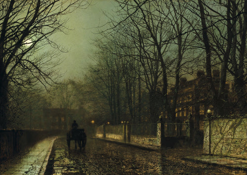 A Wet Moon, Putney Road | John Atkinson Grimshaw | 1886